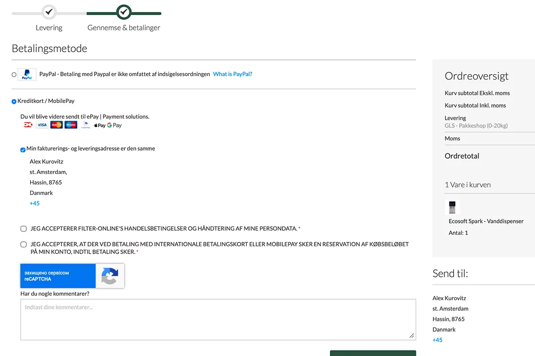 Checkout stabilized across PayPal, Klarna, ViaBill and card payments